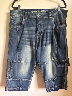Bauhaus Denim Cargo Shorts Size 36